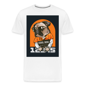 Cool Dog Men's Premium T-Shirt - white