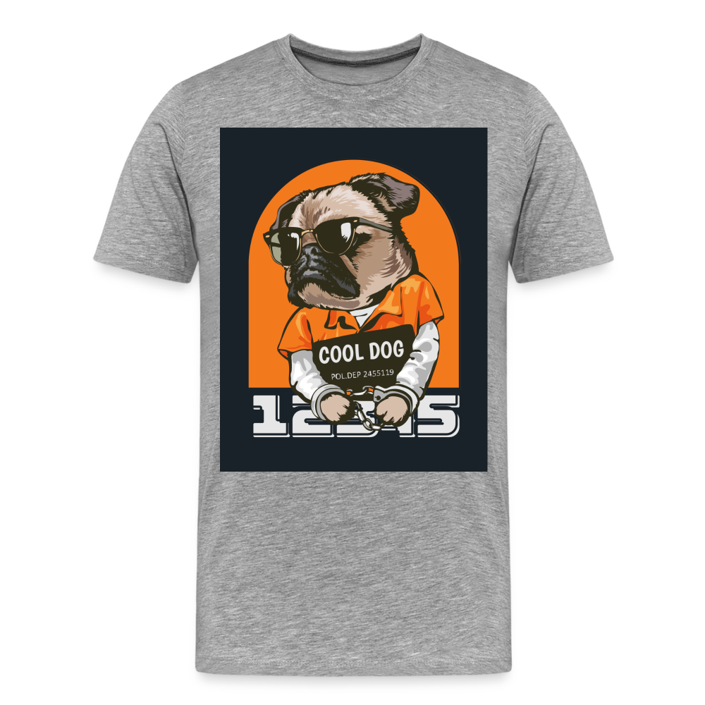 Cool Dog Men's Premium T-Shirt - heather gray