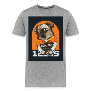 Cool Dog Men's Premium T-Shirt - heather gray