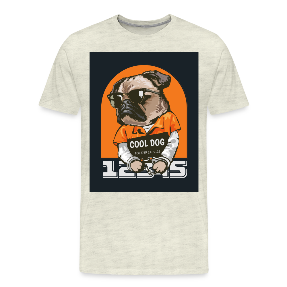 Cool Dog Men's Premium T-Shirt - heather oatmeal