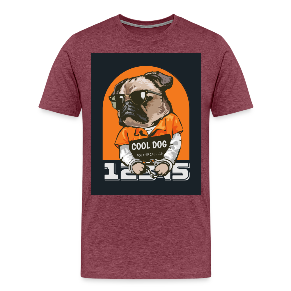 Cool Dog Men's Premium T-Shirt - heather burgundy