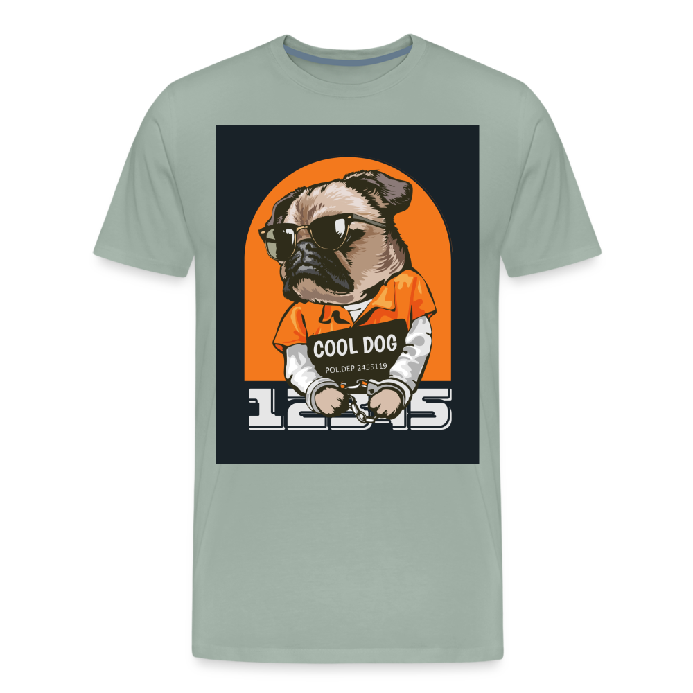 Cool Dog Men's Premium T-Shirt - steel green