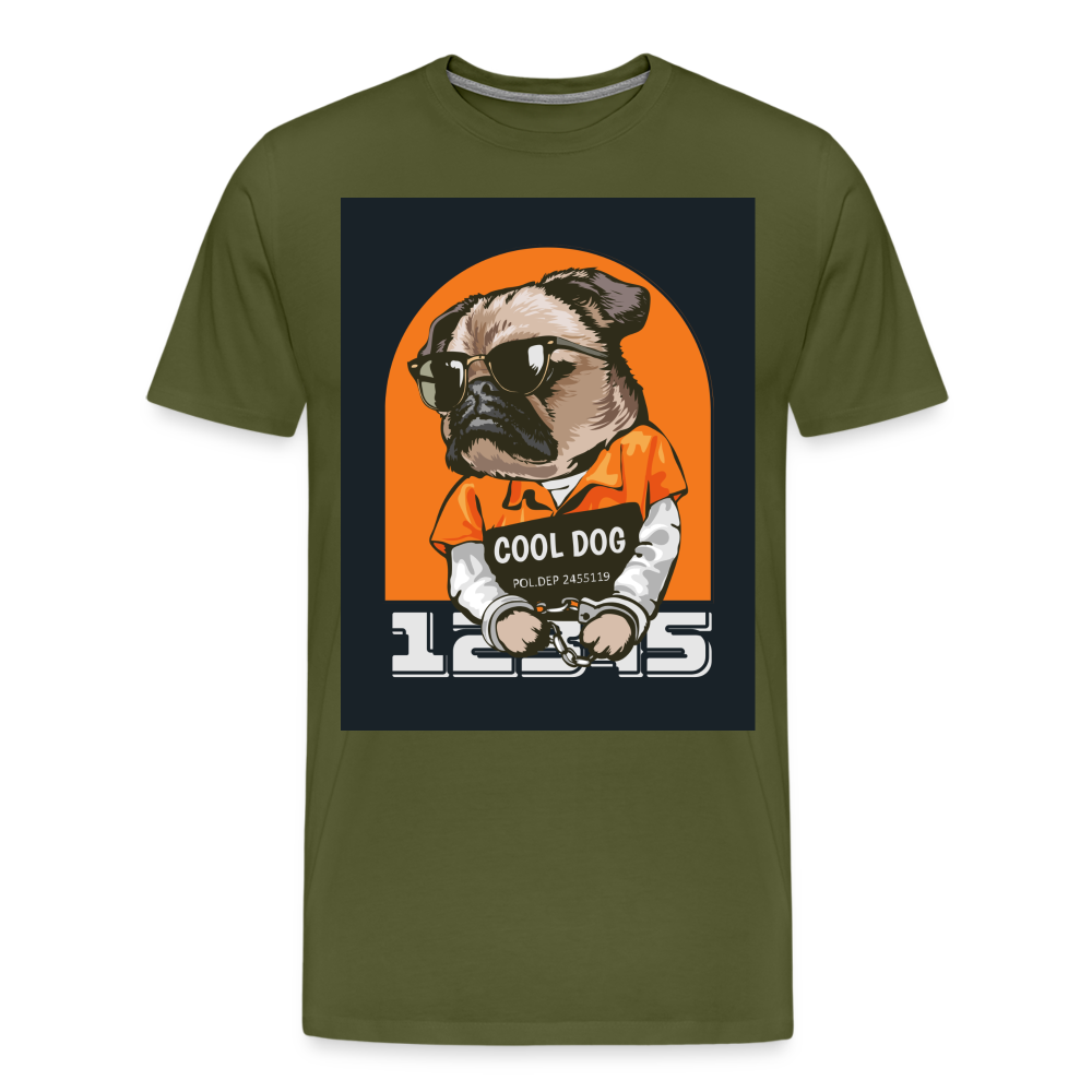 Cool Dog Men's Premium T-Shirt - olive green