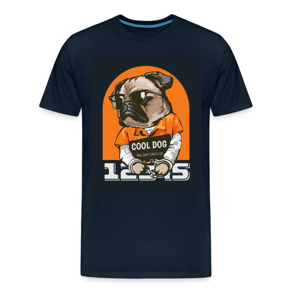 Cool Dog Men's Premium T-Shirt - deep navy