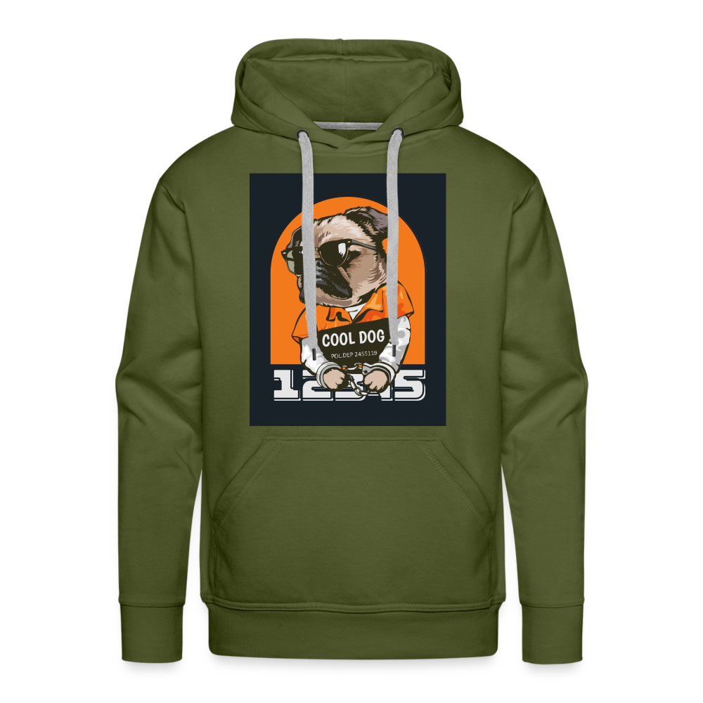 Cool dog Men’s Premium Hoodie - olive green