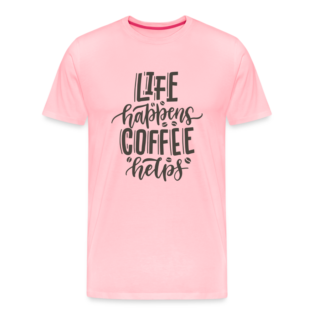 Life happens Men's Premium T-Shirt - pink