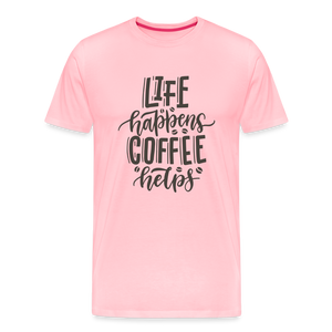 Life happens Men's Premium T-Shirt - pink