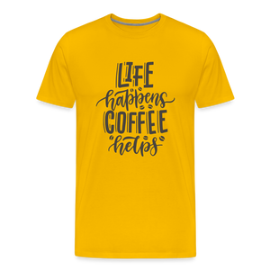 Life happens Men's Premium T-Shirt - sun yellow